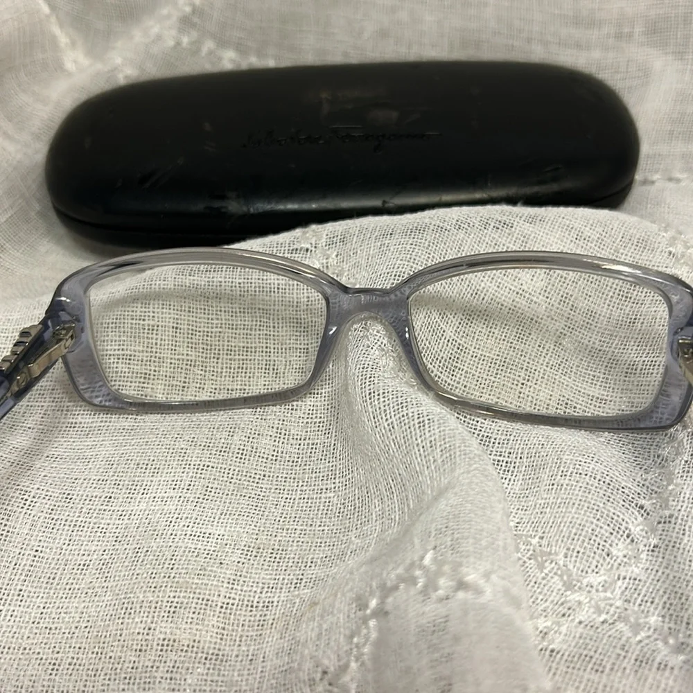 Salvatore Ferragamo frames with crystals and a case